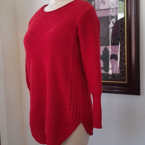 Cashmere & Wool Blend, Cable Knit Sweater - Picture 10 of 16